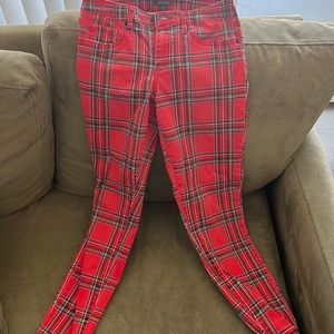 Red Plaid Pants